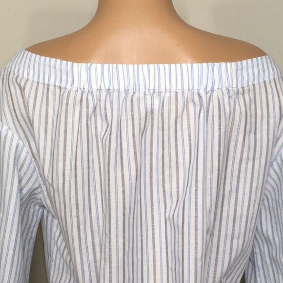Blue and white stripe top. NWOT - Picture 4 of 7